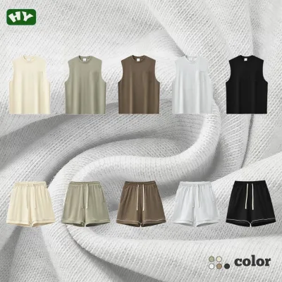 Wholesale Summer New High Quality Tank Top Shorts Suit Oem Men Vest Sets