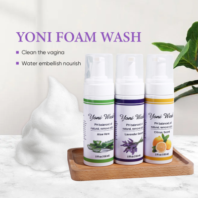 100% Natural Ingredients Private Label PH Balance Hygiene Care Yoni Foam Wash for Feminine Vaginal Cleaning