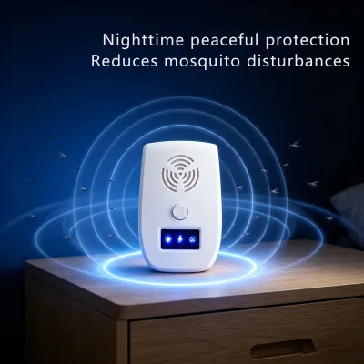 Safe Indoor Plug-in Ultrasonic Pest Repeller Built-in Night Light Non Chemical Bug Cockroach Repellent for Home Bedroom