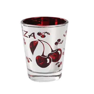 Custom Logo Electroplated Shot Glasses Travel Gift Spain Cherry Design Ibiza Souvenir Shot Glass