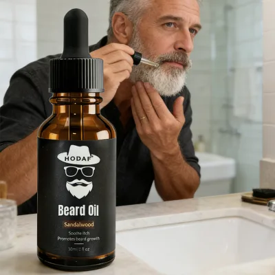 Beauty Product Natural Sandalwood Beard Care Reduces Dryness Irritation Strengthens Growth Beard Oil