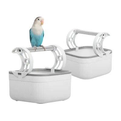Parrot Toilet Stand with Removable Bucket Bird Training Toilet Stand Bird Perch Bird Dropping Station