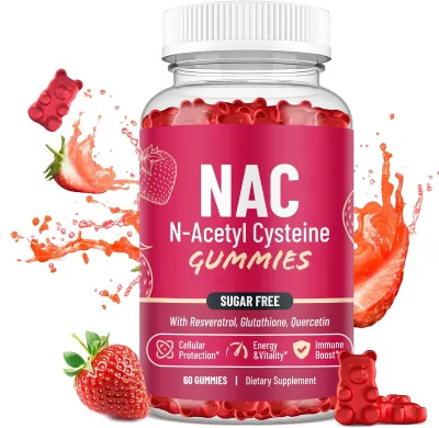 Biochealth GMP Halal OEM Private Label Gluten-Free Vegan NAC Gummies N-Acetyl Cysteine Gummies Supplement for Immune System