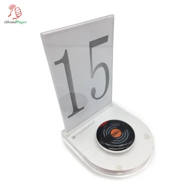 Wireless Call Button Base Restaurant Acrylic Table Menu Holder