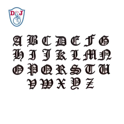 Gothic Alphabet Patch 26 Letters Sets Stickers Iron on Embroidered Badges Custom Name Embroidery Clothes Personalized Team Logo