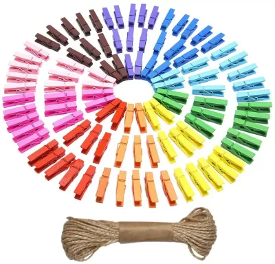 Durable Rust and Moisture Wood Clothing Pins Natural Birchwood Resistant Clothes Pegs Large Wooden Clothespins