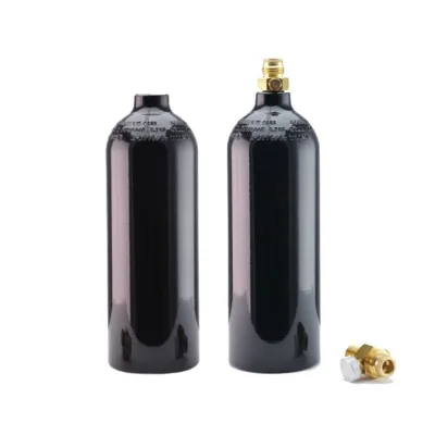 TPED A20 Seamless 20 oz Aluminum Alloy CO2 Gas Cylinders Empty with Pin Valve for Paintball Equipment
