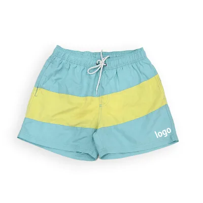 Custom Casual Multicolor Comfortable Soft Woven Board Shorts Boys XS Mid Print Drawstring Closure Waterproof Breathable Quick