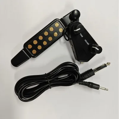 OEM Brand Soundhole Pickup Volume Tone Control 6 Hole Guitar Pickup for Acoustic Electric Guitar Black