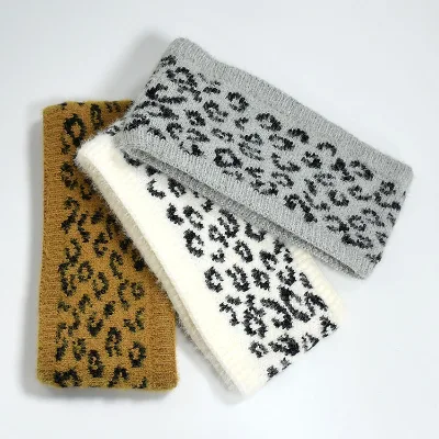 Winter Raw-edged Leopard Dot Hair Bands Fashion 2023 Branded Ladies Headbands