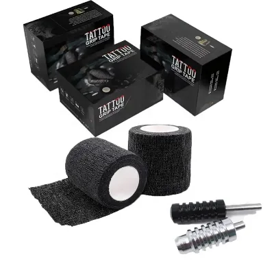 Customized Logo Self Adhesive TATTOO GRIP TAPE,Elastic Multi Color OEM Tattoo Grip Cover Wrap