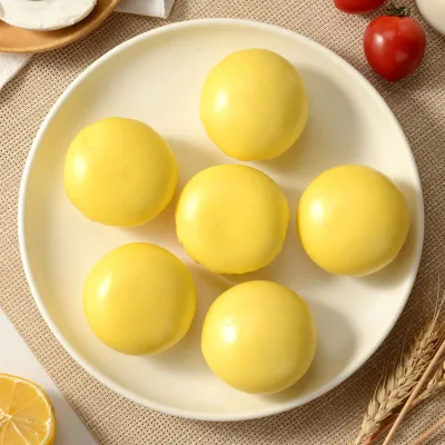 Frozen Steamed Buns Stuffed with Red Bean Paste Smushed Sweet Pastries for Children in Box