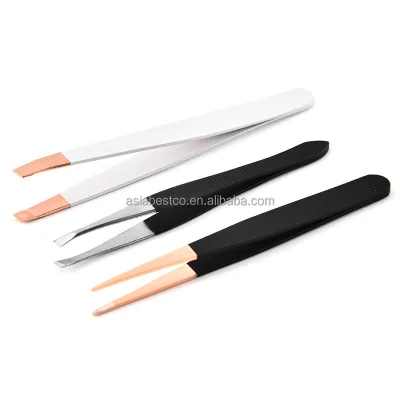 Set of 3pcs Different Tip Shapes Eyebrow Tweezers High Quality