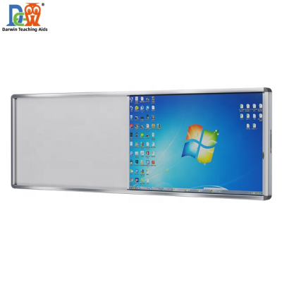 Single Sided Sliding Whiteboard Multimedia Device Integrated Classroom Whiteboard Sliding Whiteboard