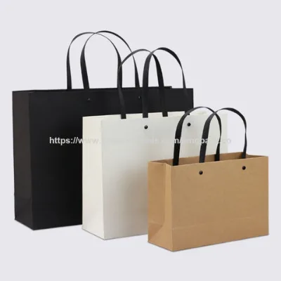 Paper bag, Custom luxury paper shopping bag with buckle