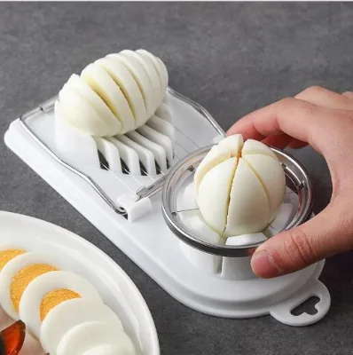 Hot Sell 2 in 1 Egg Cutter Divider Stainless Steel Egg Slicer