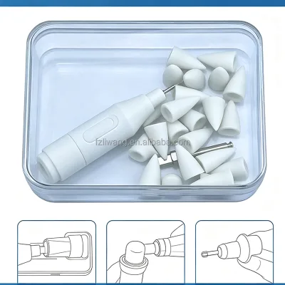 Soft Silicone Dental Polishers 8000-12000RPM, Reusable Dental Polishing Cones/Cups/Discs for Adhesive Residue Removal