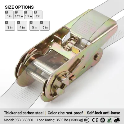 Steel Handle Paint Heavy Duty Ratchet Buckle with 800kg Breaking Strength for Cargo Control