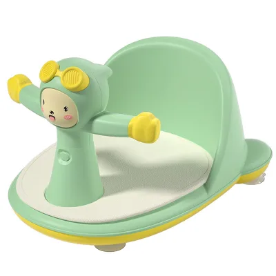 Children's Anti-skid Bath Chair Baby Anti-slip Bath Stool Baby Bathtub Bracket Soft Baby Bath Seat