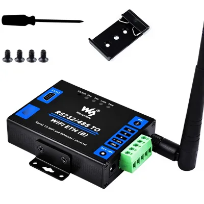 Waveshare UART-232-B2 RS232/485 Ethernet Converter Serial Server Modbus MQTT Gateway to HTTPD Client
