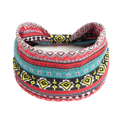 Wide African Headbands for Women Boho Twist Head Bands Elastic Turban Headwraps for Lady Yoga Sports Workout Stretchy Hairband