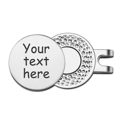 Detachable Custom Logo Magnetic Golf Ball Marker Hat Clip Epoxy Enamel Zinc Alloy Cap Clip for Pro Shop Father's Day Gift