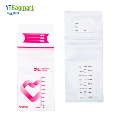 China Custom Supplier Plastic Double Seal Breast Milk Bag Breast Milk Cold Storage Bag Bags Breast Milk