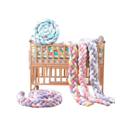 Modern Knot Pillow for Newborns Anti-Static Braided Bed Bumper Wearable Knitted Crib Protector Baby for Babys Crib Knot Pillow