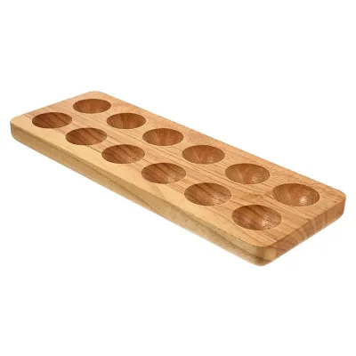 1pc Wooden Egg Racks Organizer Box for Egg Storage Made of Durable Wood Material