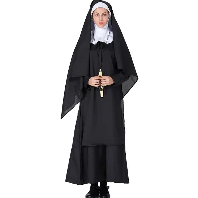 European and American Cosplay Nun Robes Party Role Play Costumes Drama Stage Performance Costumes
