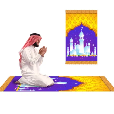 Islamic Children Rug Muslim Kids Eco-friendly Prayer Mat High Quality Sajadah Muslim Pilgrimage Mats
