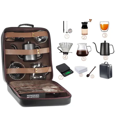Camping Coffee Maker Portable Pour Over Coffee Maker Set Manual Coffee Gift for Christmas MAX