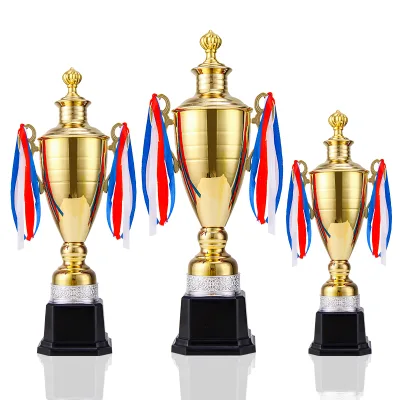 New Design Metal Football Trophy Awards for Sport Competition Big Trophy High Grade Quality Custom Trophies