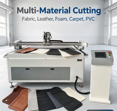 Vacuum Adsorption Automatic Feeding Vibrating Knife Cutting Machine Multi Tool for Flexible Materials Car Seat Cover Foam Gasket