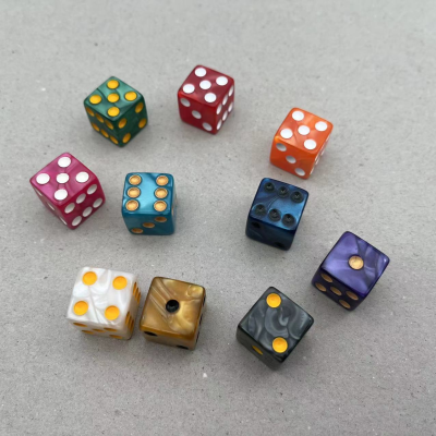 Custom 16mm Dice Wholesale Engraved Marbled Dice for Game