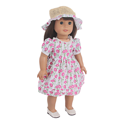 New Doll Clothes Dress for 18-inch Dolls Play House Doll Accessories Floral Dress