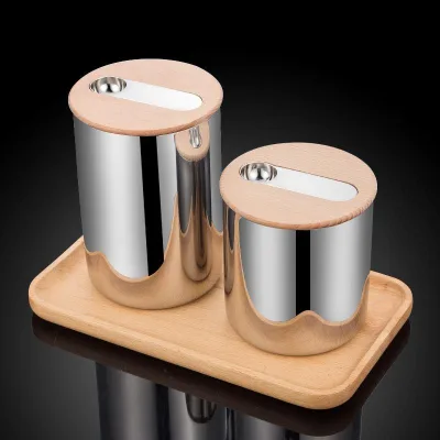 304 Stainless Steel Airtight Storage Can Coffee Bean Container Dry Fruit Tea Leaf Jar Food Sealed Canister