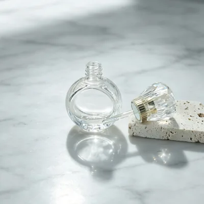 MUB 10ml Flat Essential Oil Bottle with Glass Stick Glass Perfume Bottle with Pump SprayerScrew Neck Glass Bottle Decant Bottle