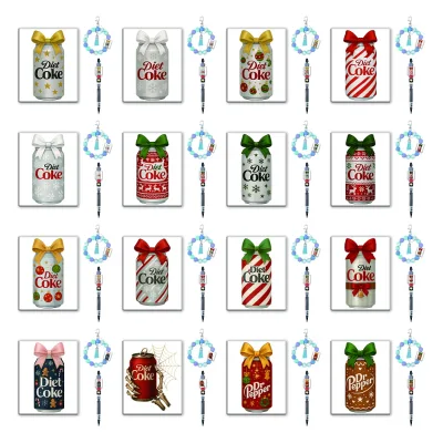 New Arrival Custom Printing PVC Focal Charms Soda Silicone Focal Beads for Pen Decoration Pepper Focal Beads Silicone