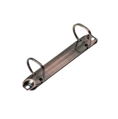 Antique Brass & Silver 2 Ring Clip for Paper Metal Office Stationery