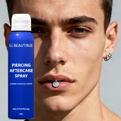 Wholesale Custom Sea Salt Body Saline Piercing Spray Aftercare Solution Preservative Free GMO Free Vegan