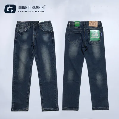 Bleach Stone Wash Boys Pants Trousers Anti-Shrink High Quality Boys Jeans Trousers Simple Casual Jeans for Boys