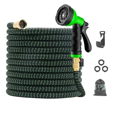 20ft 50ft 75ft Durable Expandable Water Hose With Spray Nozzle Hook & Storage Bag