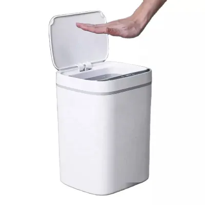 Hot Sale 11L Smart Trash Can Auto Sensor Garbage Can Infrared and Knock Sensing Large Capacity Waste Bin with Built-in LED Light