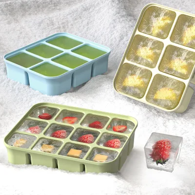 Food Grade Silicone Ice Mould Easy Demoulding Household Ice Cream & Frozen Treats Mold Custom Processing Logo Printing Available