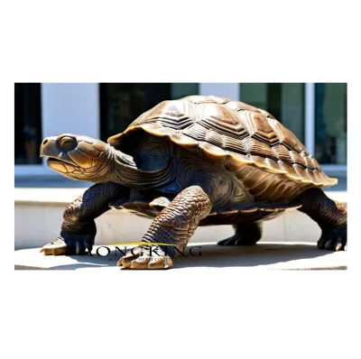 Unique Custom Made Bronze Casting Animal Garden Ornaments Archelon Turtle Sculpture with Natural Patina