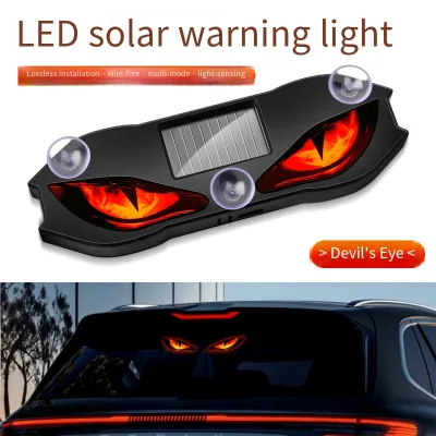 Hot Selling Solar Powered Dynamic LED Expression Light Warning Light Car Home Decoration Suction Cup Eye Light