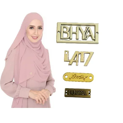 Custom Metal Labels Tags Id Badge Engraving logo Name Lettering Numbered Coloured Anti Gold Round Triangle for Luggage and Shoe