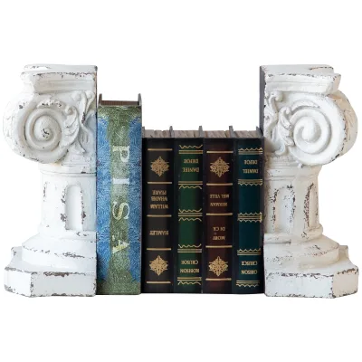 Baroque Book Organizer Wood Bookend Supply High Quality Vintage Wooden Decor Customized Art Style