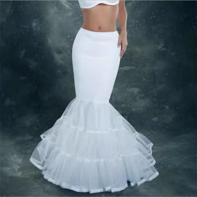 Women Petticoat Fishtail Underskirt Trumpet Crinoline for Wedding Dress